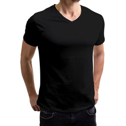 T-shirts mænd V-neck sort