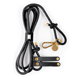 Carry Cover Læderstrop sort/guld